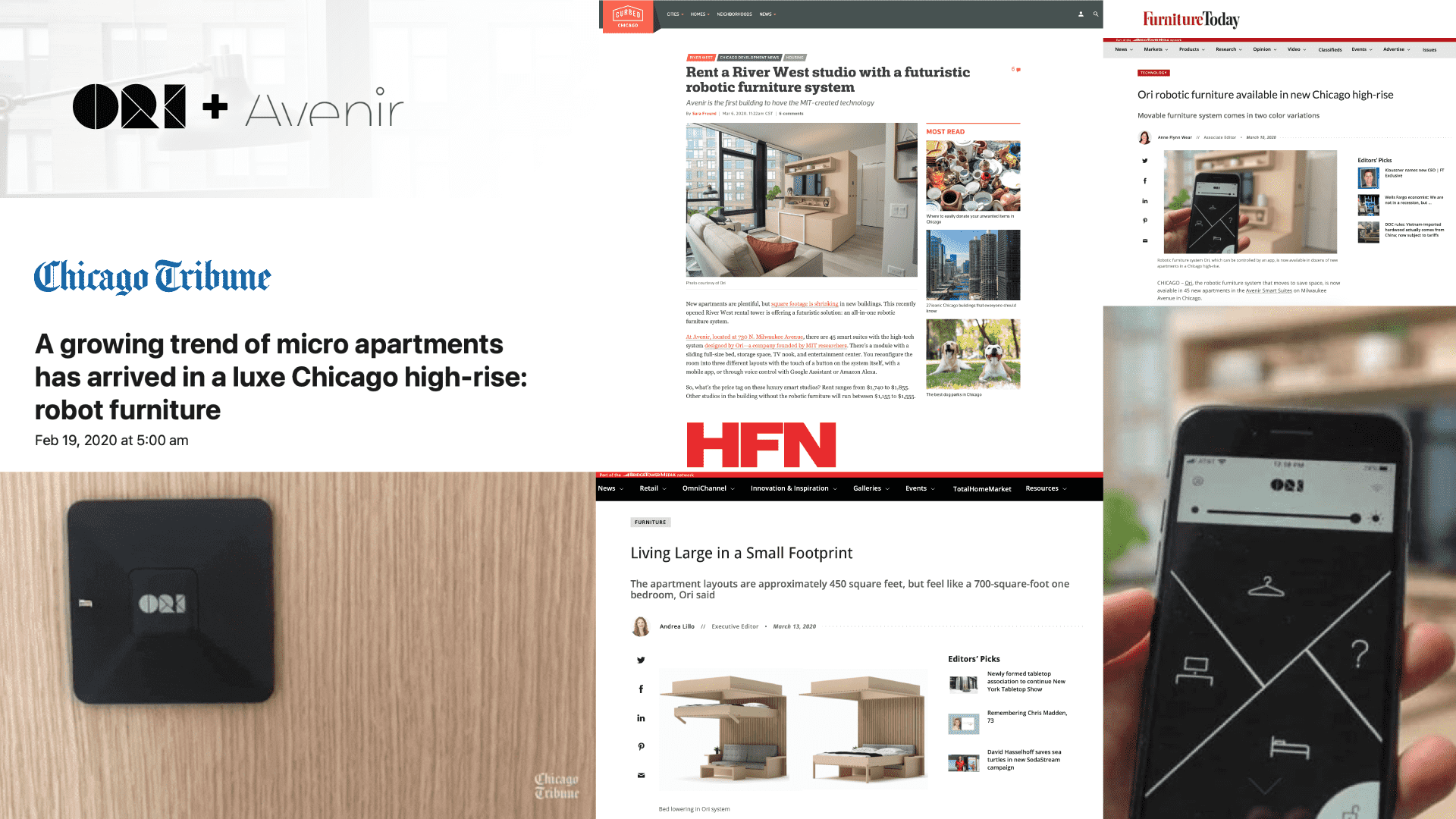 Ori + Avenir Chicago Case Study placement collage